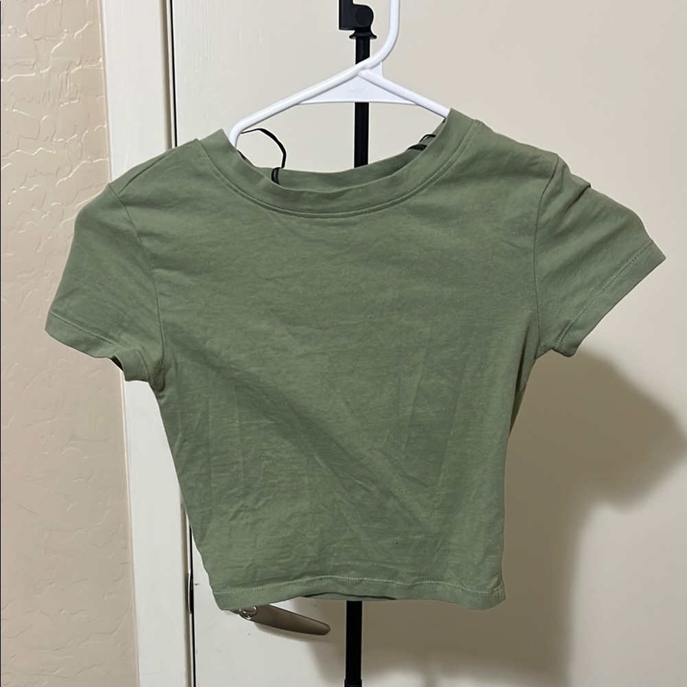 Olive Green Women's Crop Top